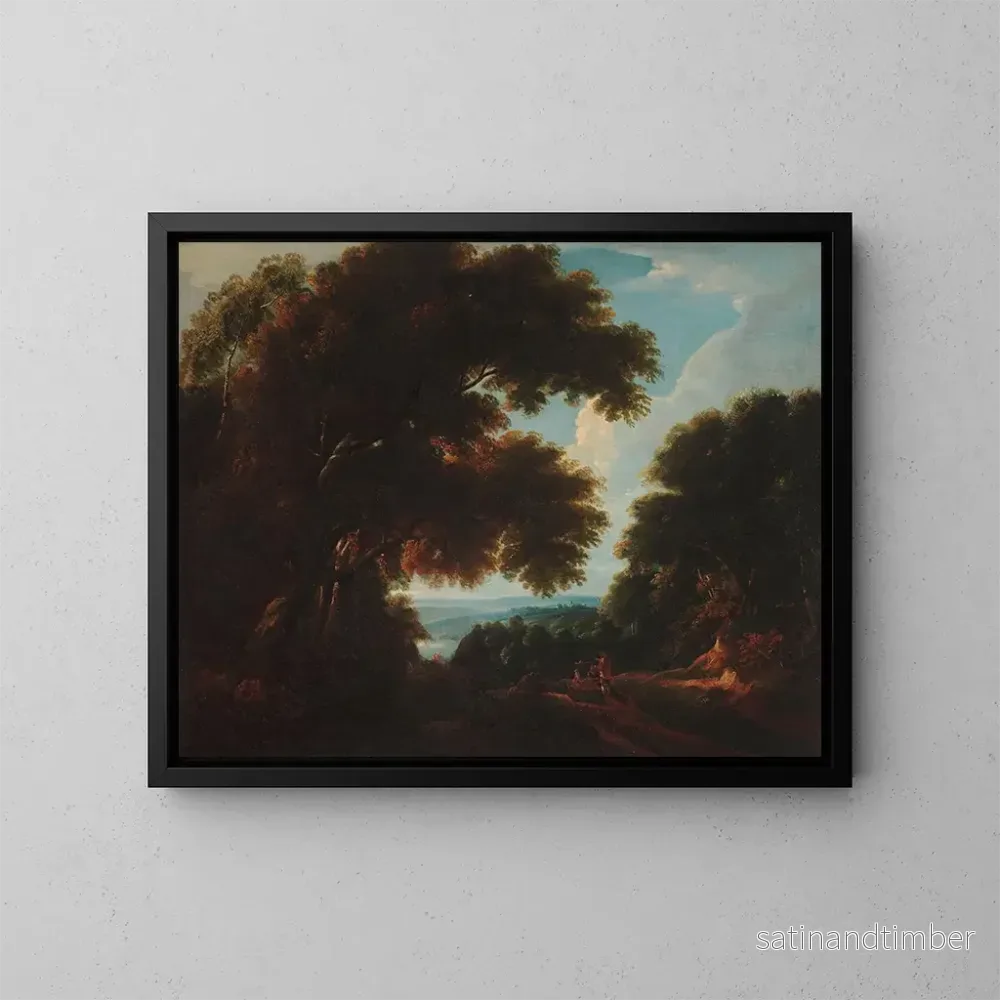 Reproduktion av målningen Landskapslandskap med figurer - Jacques d'Arthois