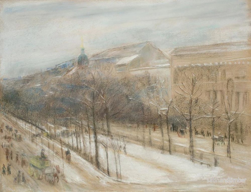Reproduktion av målningen Vue depuis la fenêtre du salon de l'artiste sur la rue Unter den Linden - Max Liebermann - Bild 2