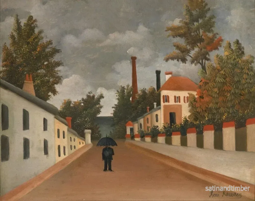 Reproduktion av målningen Vue des environs de Paris - Henri Rousseau - Bild 2