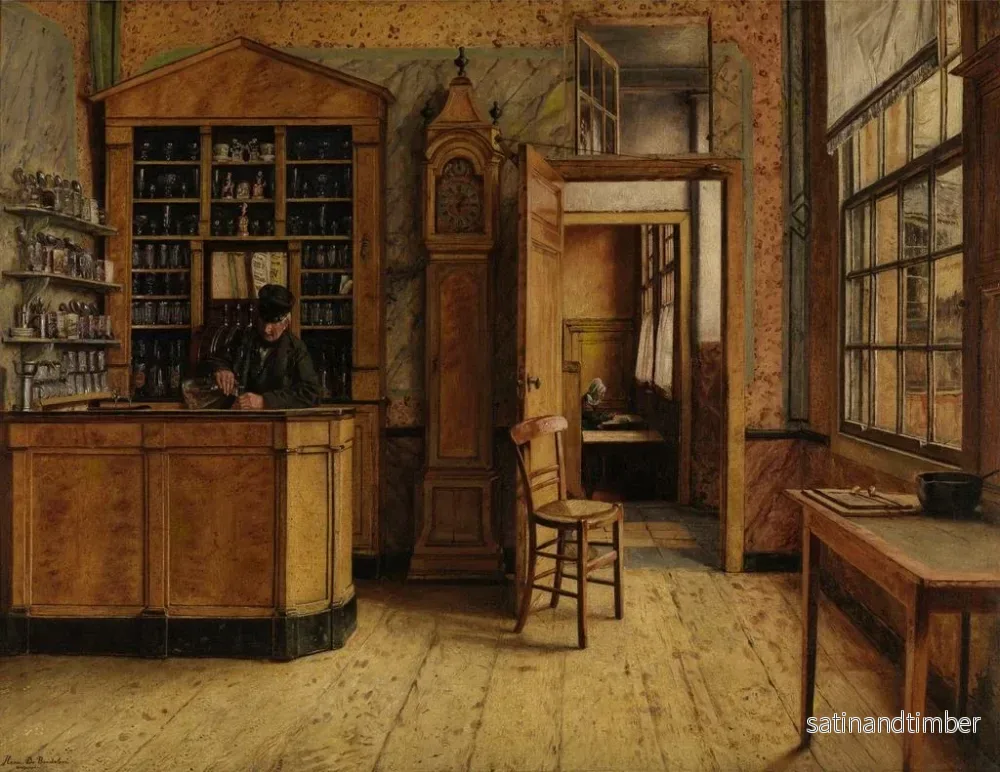 Reproduktion av målningen L'ancienne auberge Het Loodshuis à Anvers - Henri de Braekeleer - Bild 2