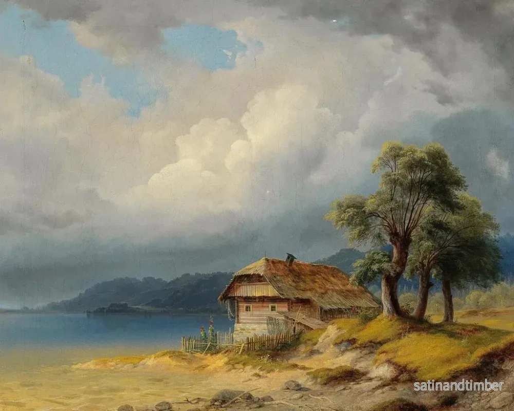 Reproduktion av målningen En fiskestuga vid Wörthersee - Markus Pernhart - Bild 2