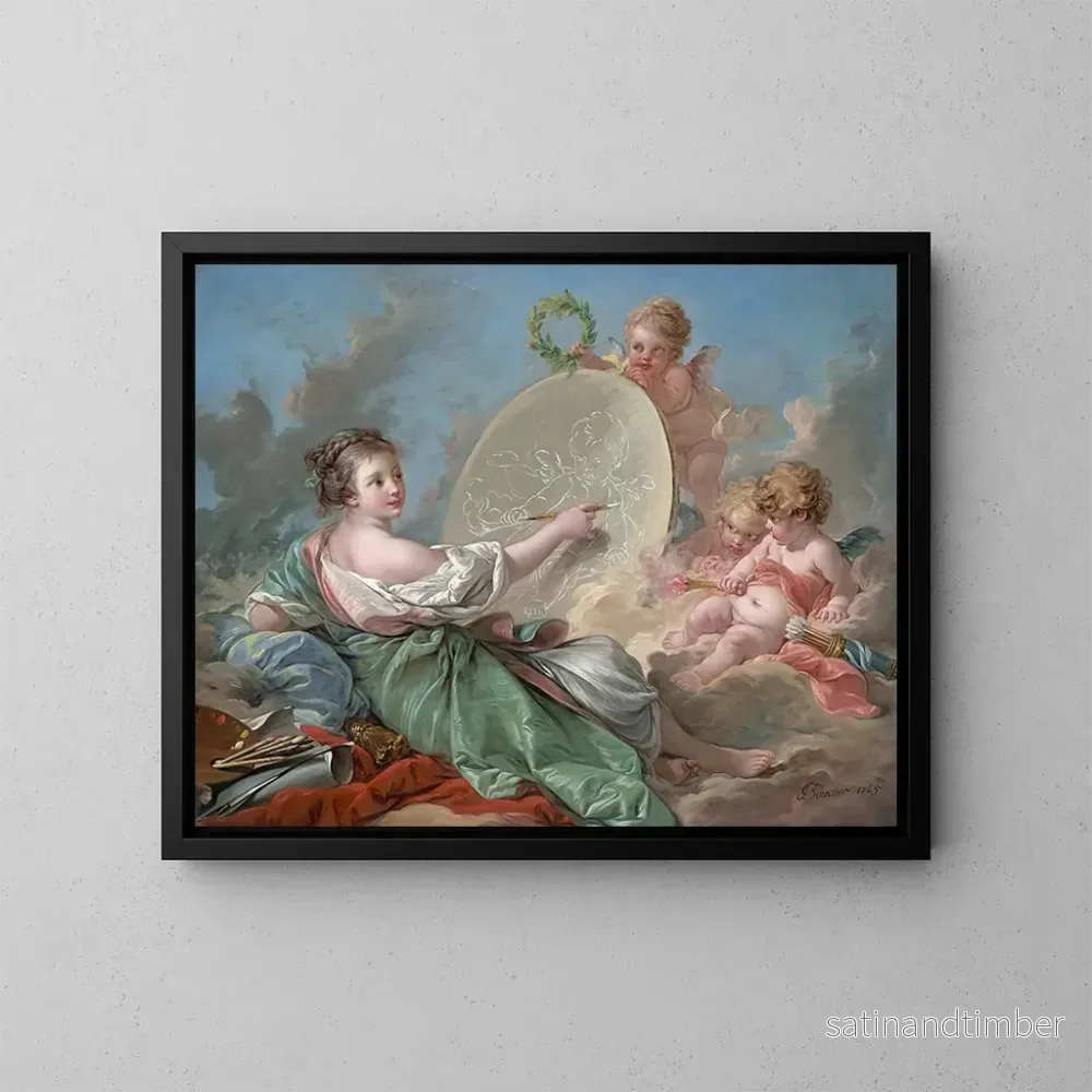Reproduktion av målningen Allegori av målning – François Boucher Reproduktion av målningen Allegori av målning – François Boucher
