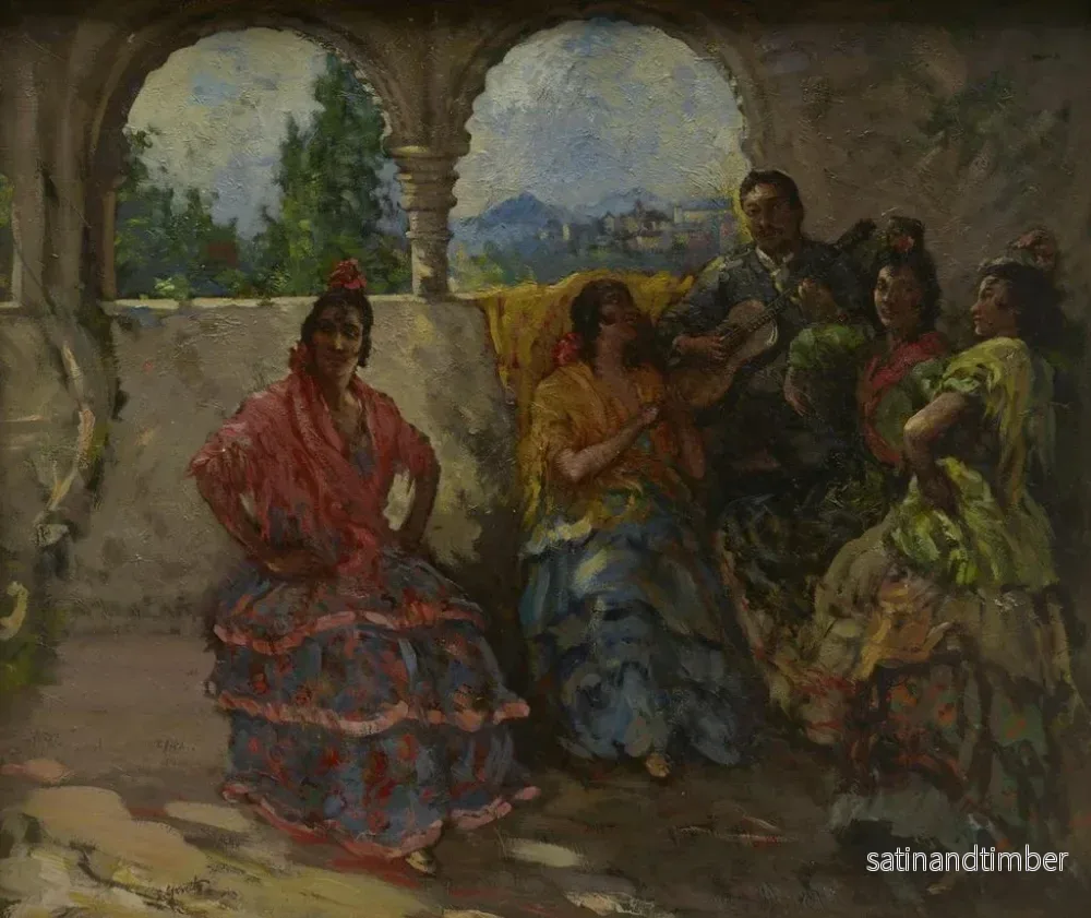 Reproduktion av målningen Dansare andalusier - Lillian Mathilde Genth - Bild 2