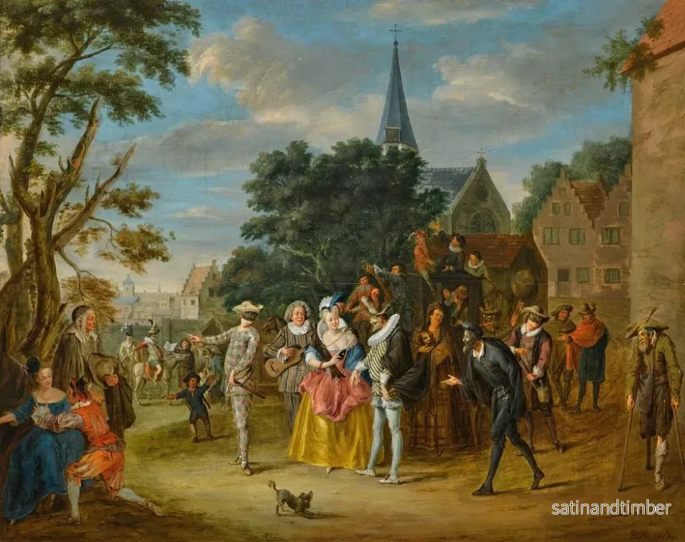 Reproduktion av målningen Scen från commedia dell'arte - Pieter Angillis - Bild 2
