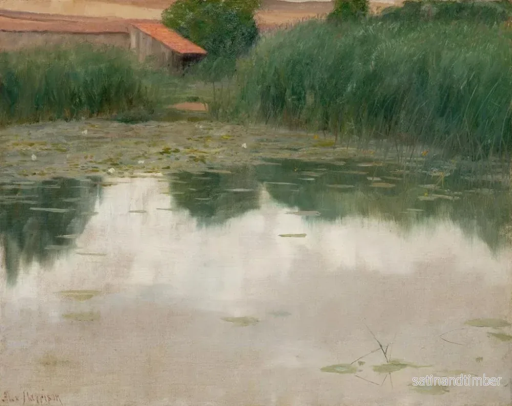 Reproduktion av målningen L'étang de nénuphars - Thomas Alexander Harrison - Bild 2