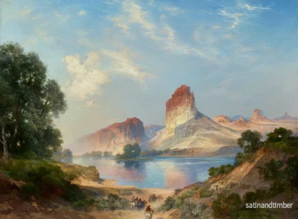 Reproduktion av målningen En indisk paradis, grön flod, Wyoming - Thomas Moran - Bild 2
