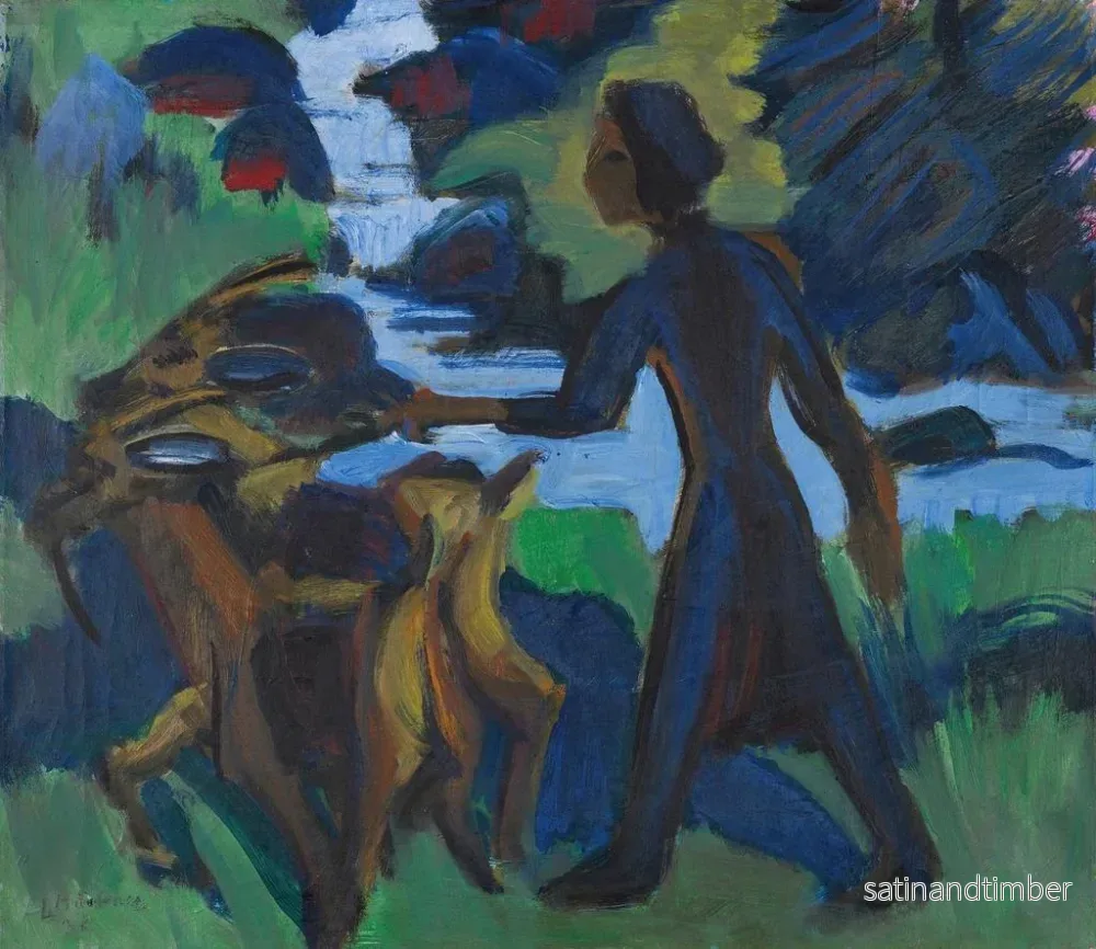 Reproduktion av målningen kvinna med get - Ernst Ludwig Kirchner - Bild 2