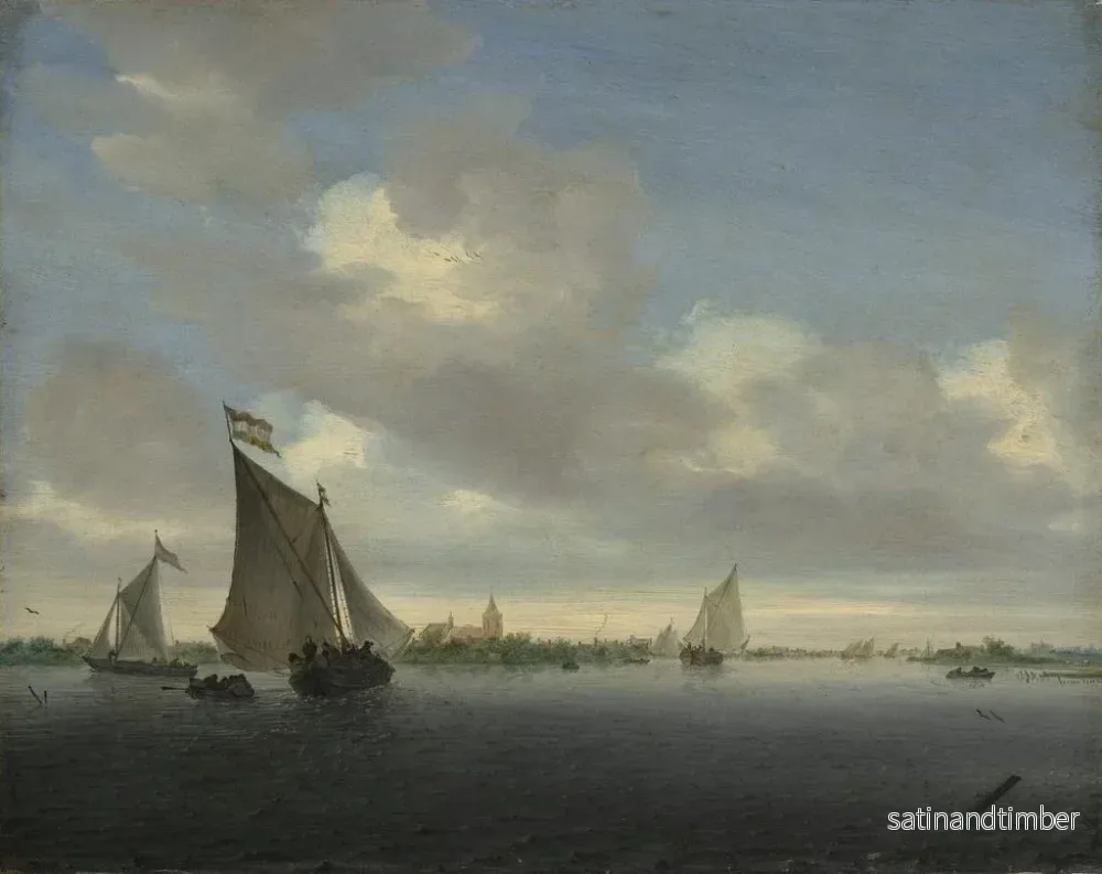 Reproduktion av målningen Marine - Salomon van Ruysdael - Bild 2