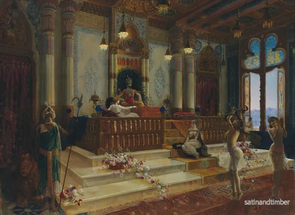 Reproduktion av målningen av målningarna "Les danseuses de serpents, le divertissement des maharajahs" - Charles Albert Pesnelle - Bild 2