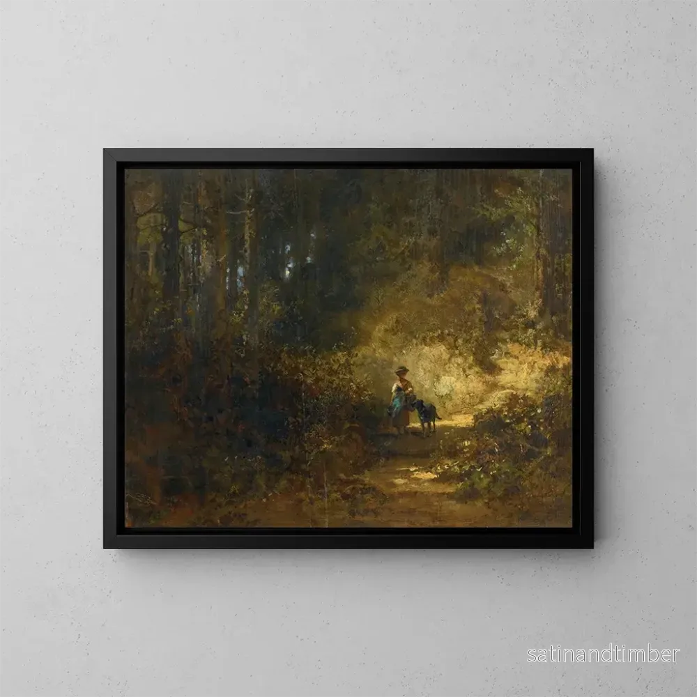 Reproduktion av målningen i skogen - Carl Spitzweg