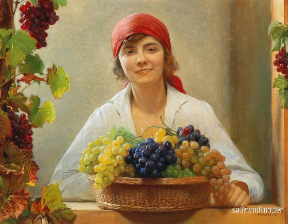 Reproduktion av målningen La récolte des raisins - Franz von Matsch - Bild 2