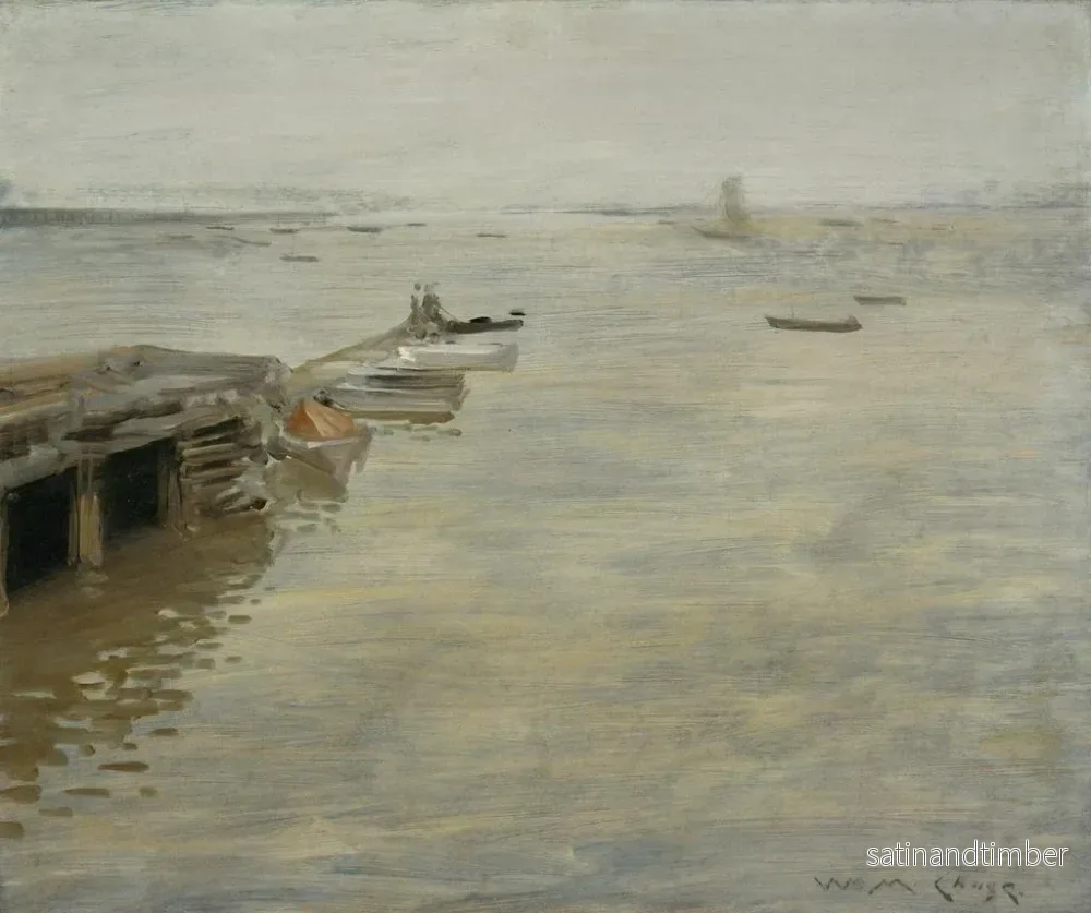 Reproduktion av målningen En grå dag - William Merritt Chase - Bild 2