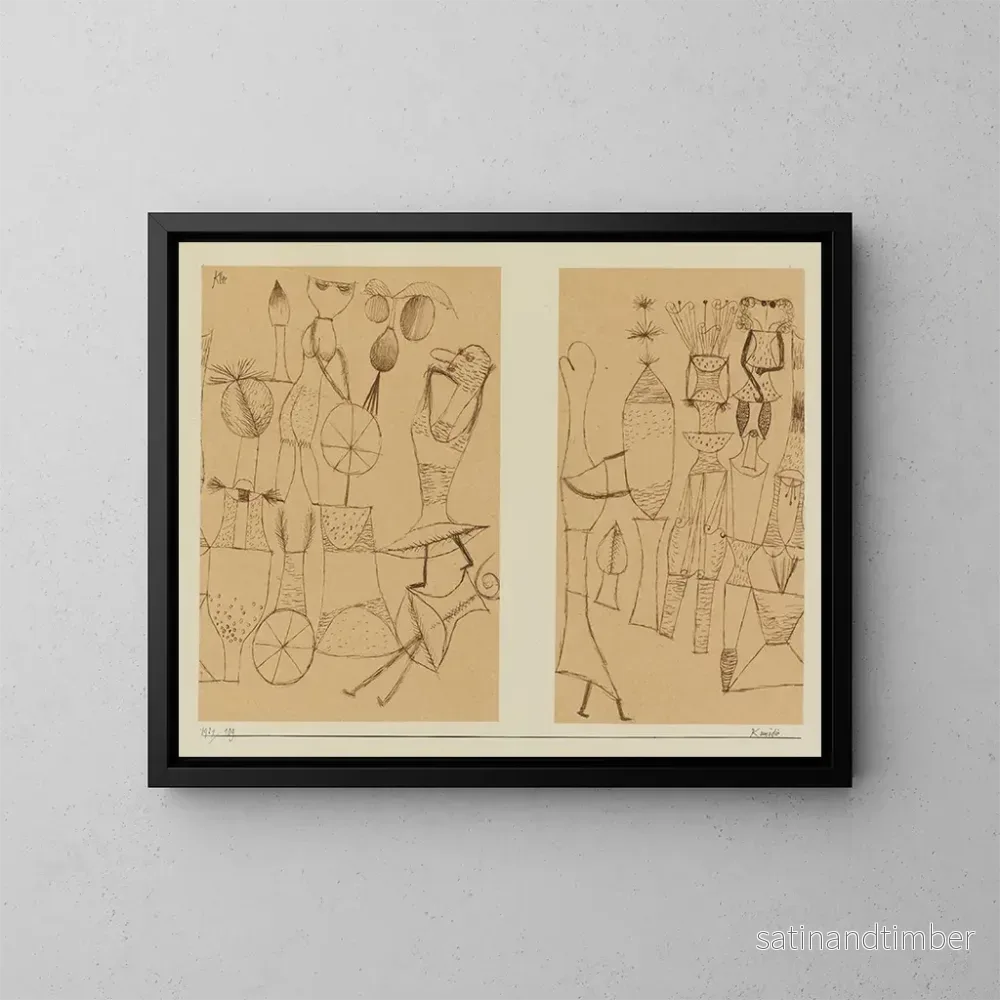 Reproduktion av målningen Komedi - Paul Klee