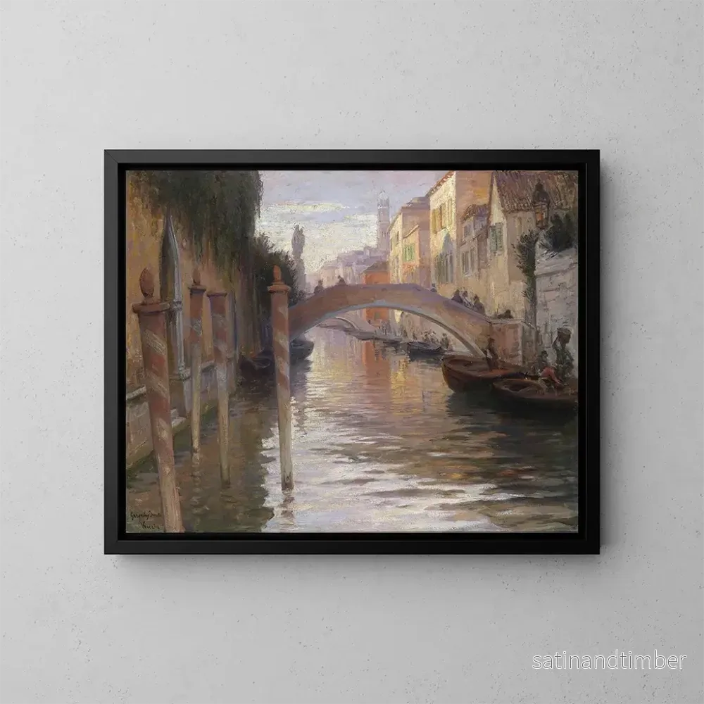 Reproduktion av målningen Atmosfär av kvällen i Venedig - Imre Gergely