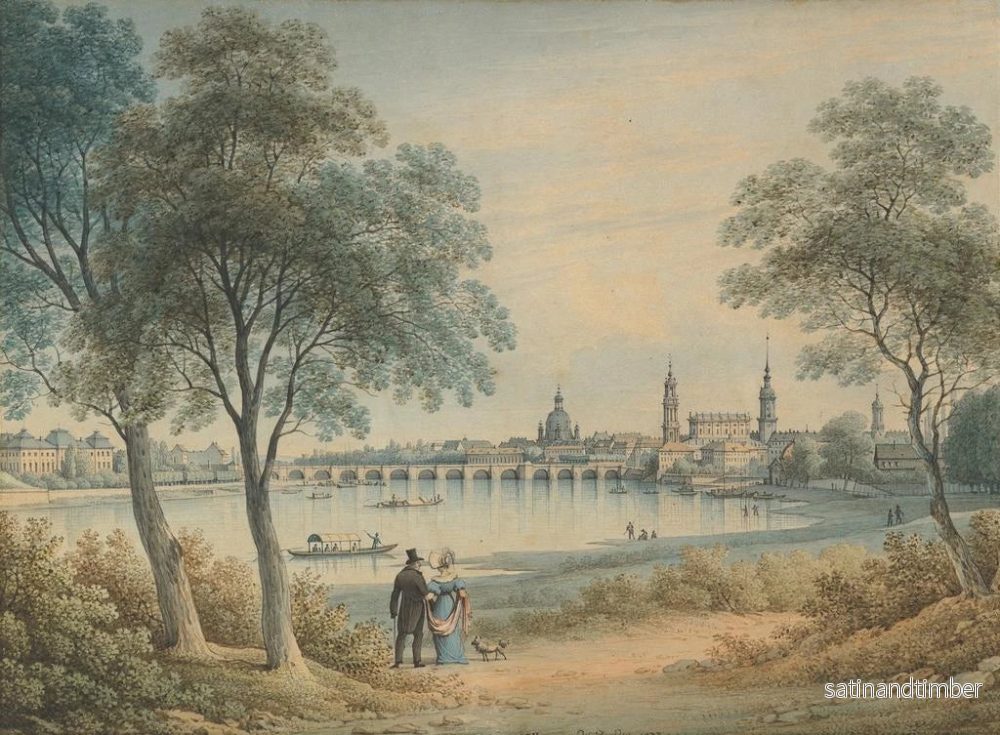 Reproduktion av målningen Vy över Dresden från väster - Christian Gottlob Hammer - Bild 2