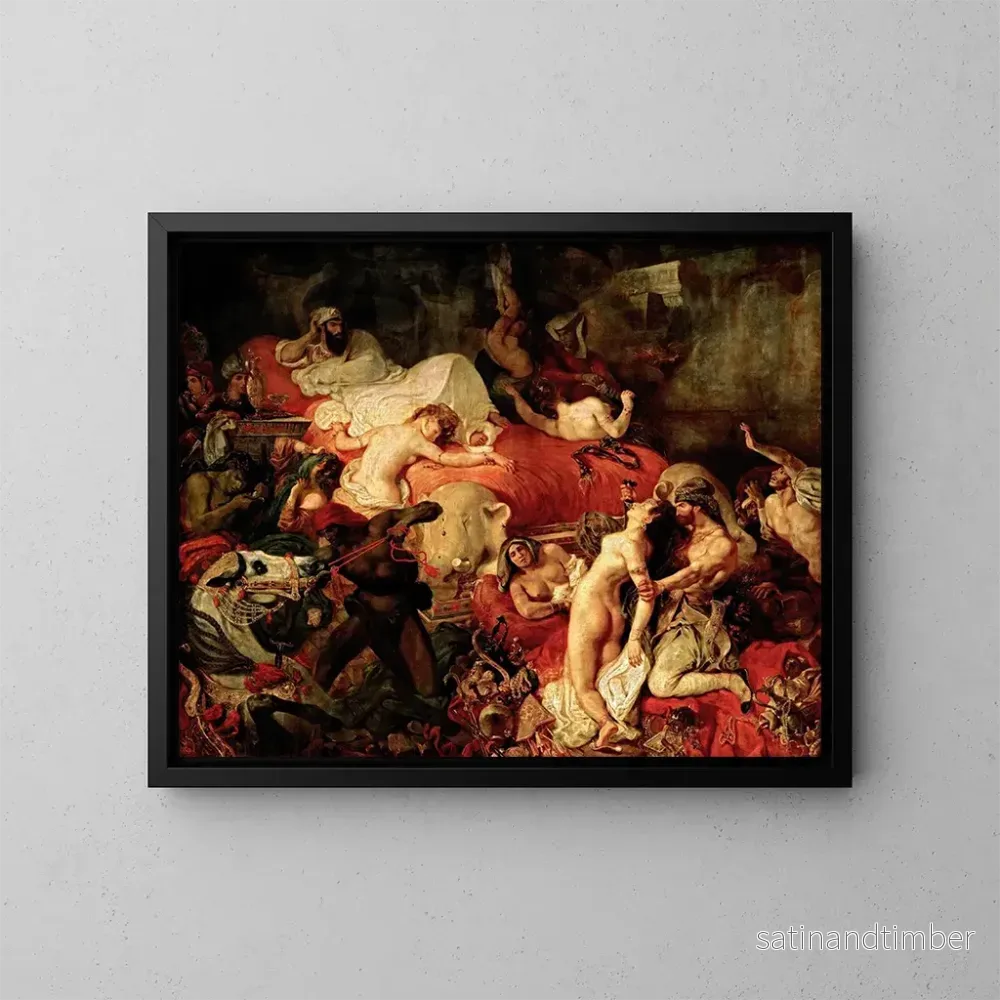 Reproduktion av målningen La Mort de Sardanapale - Eugène Delacroix