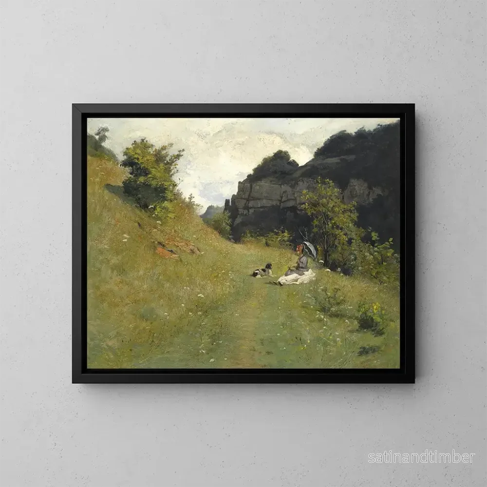 Reproduktion av målningen Le chemin de la maloche - Jean-Paul Laurens