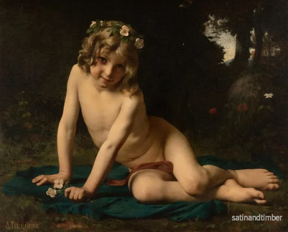 Reproduktion av målningen Puck i skogen, En midsommarnattsdröm - François Alfred Delobbe - Bild 2