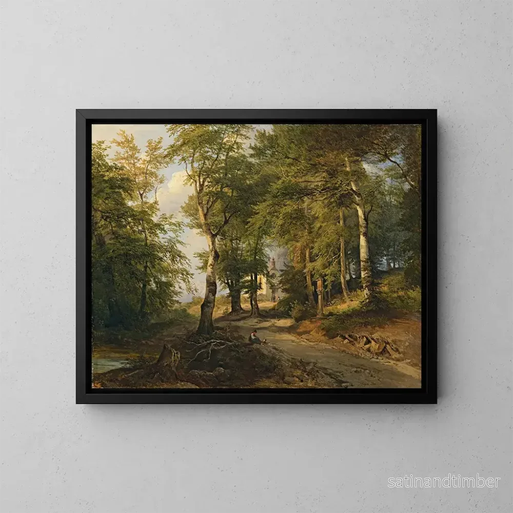 Reproduktion av målningen Chapelle dans les bois - Josef Höger