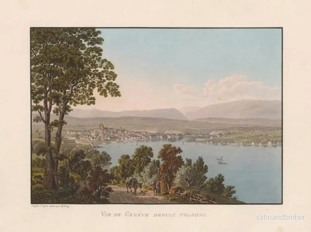 Reproduktion av målningen Vue de Genève depuis Cologny - Gabriel Lory le Jeune - Bild 2