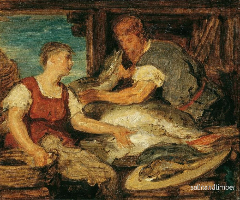 Reproduktion av målningen La poissonnière - Hans Canon - Bild 2