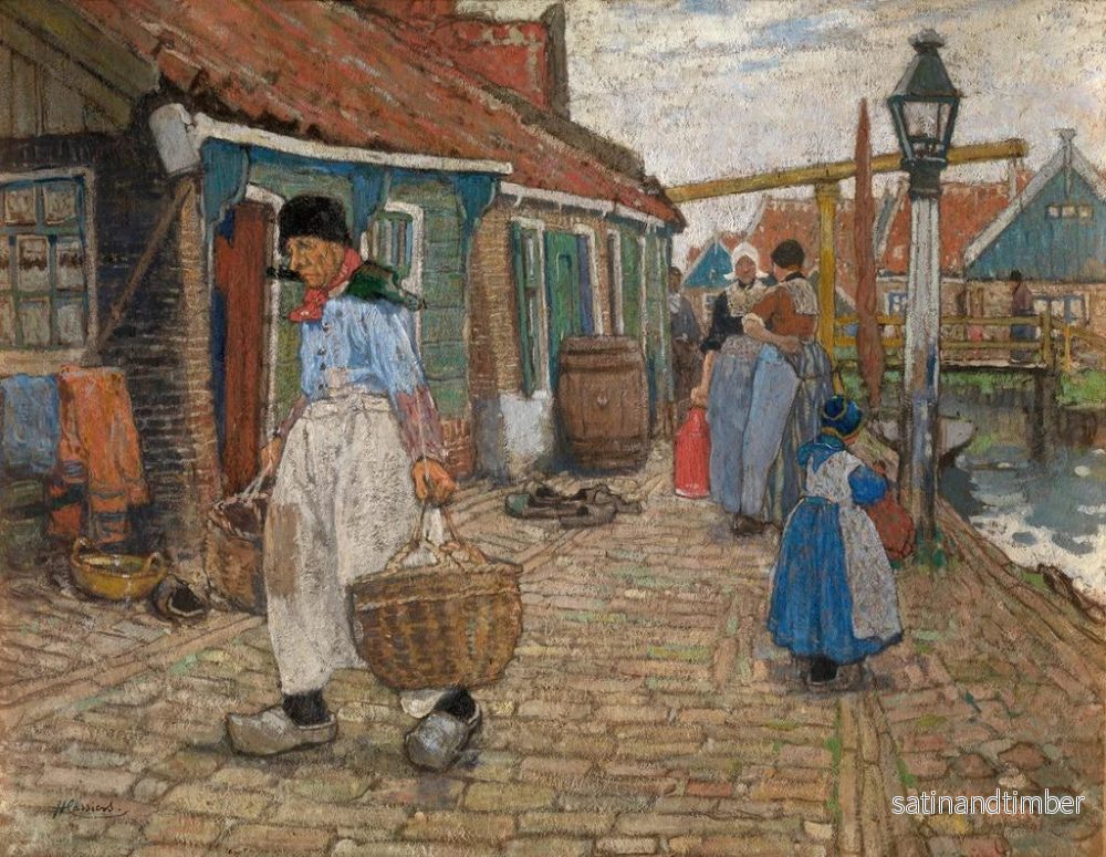Reproduktion av målningen À Volendam - Henri Cassiers - Bild 2