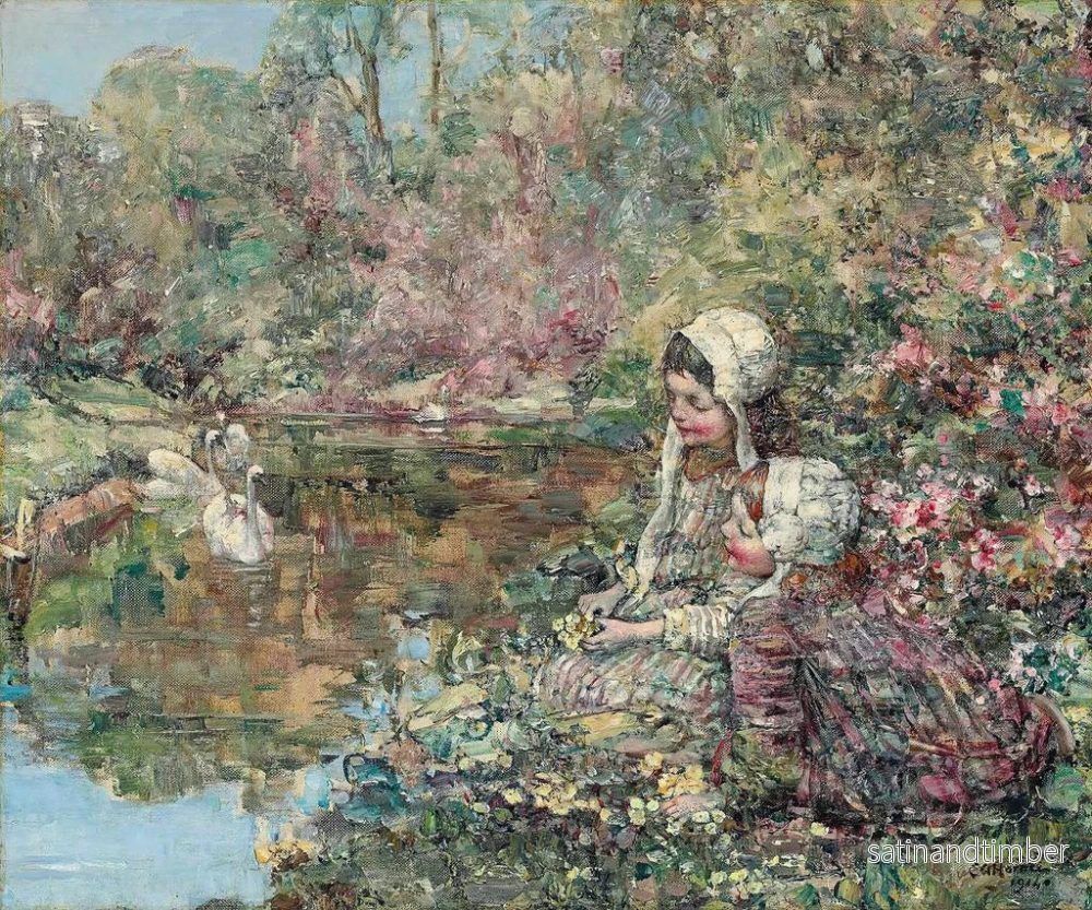 Reproduktion av målningen Les bois du lac - Edward Atkinson Hornel - Bild 2