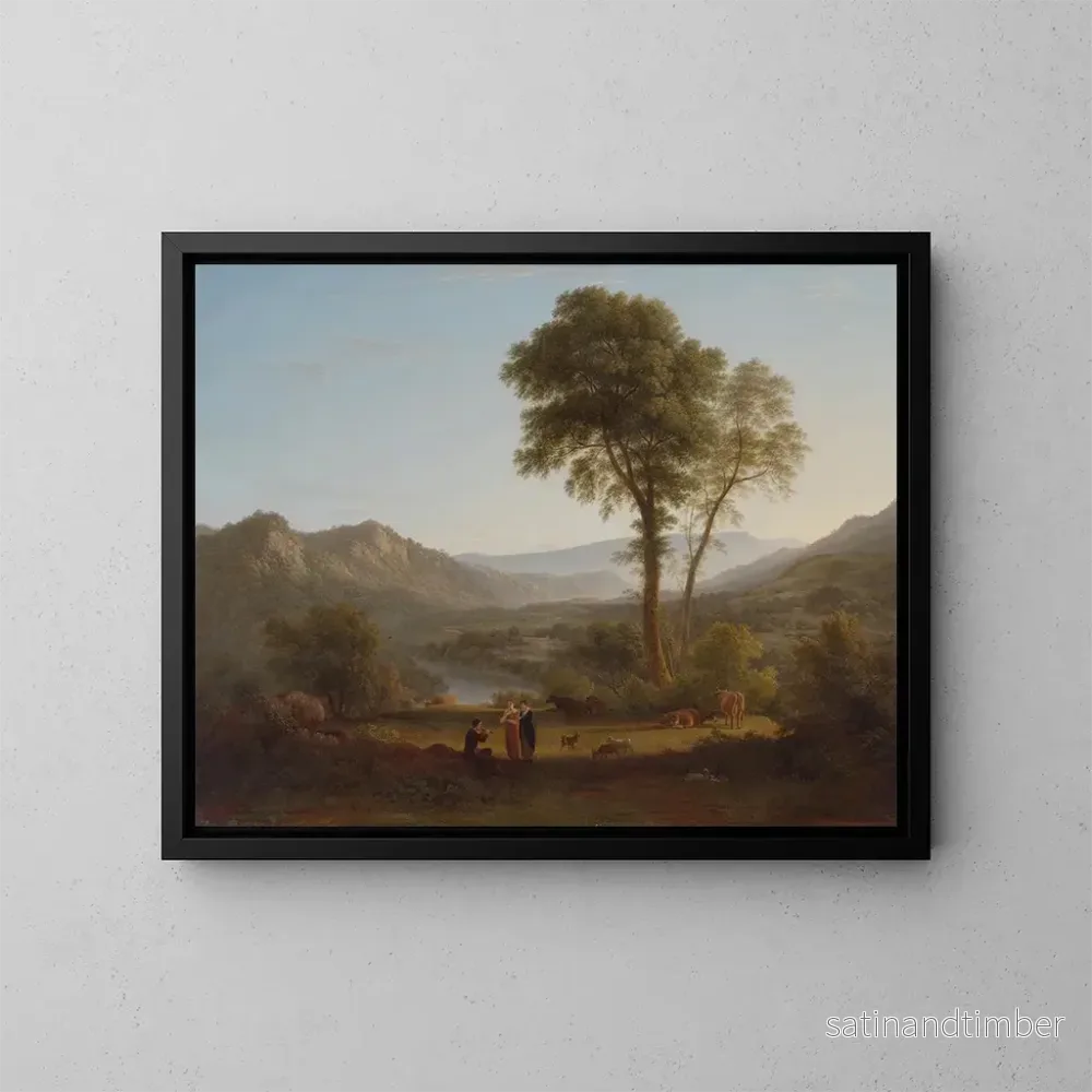 Reproduktion av målningen À Matlock, la brume se lève - John Glover
