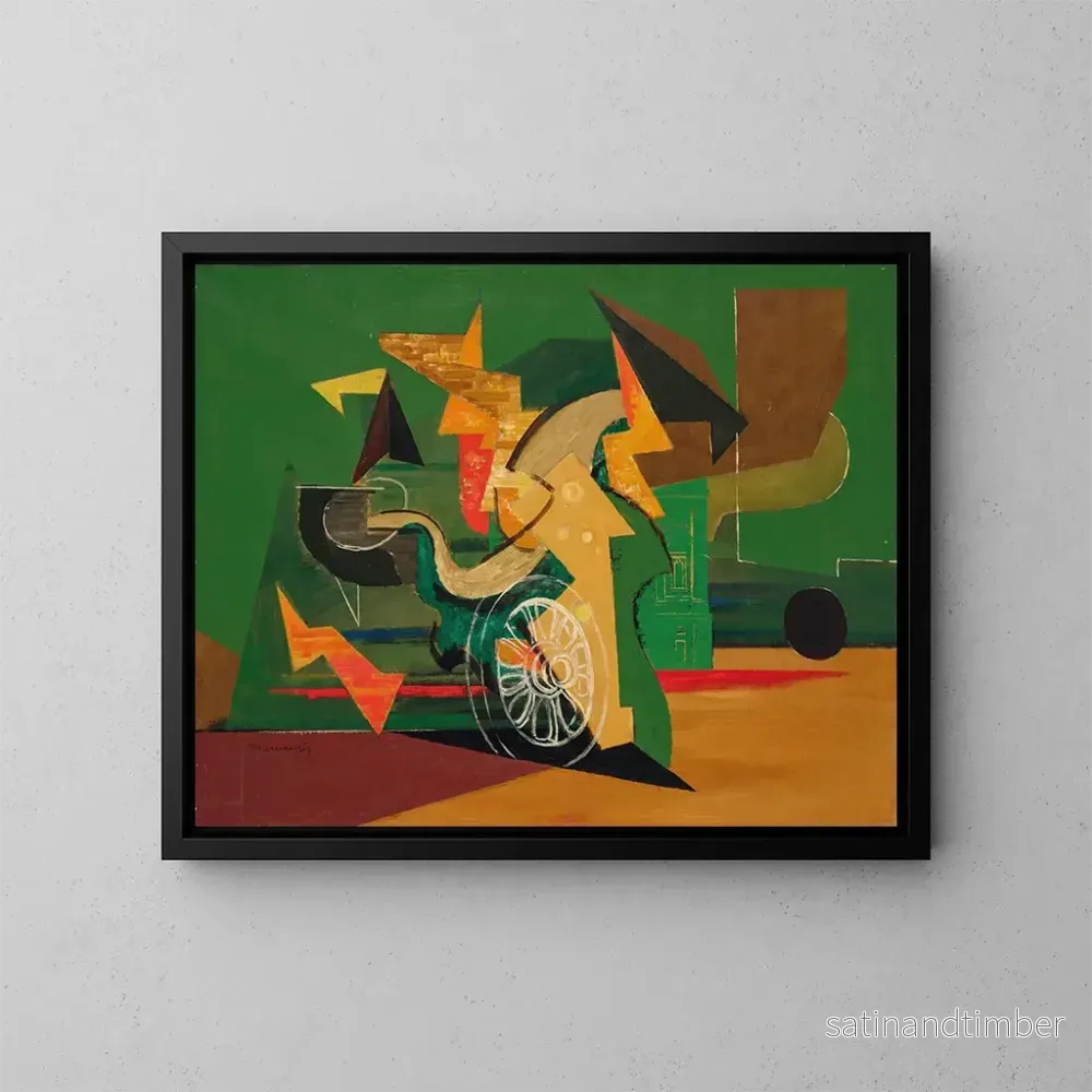 Reproduktion av målningen La Roue - Louis Marcoussis