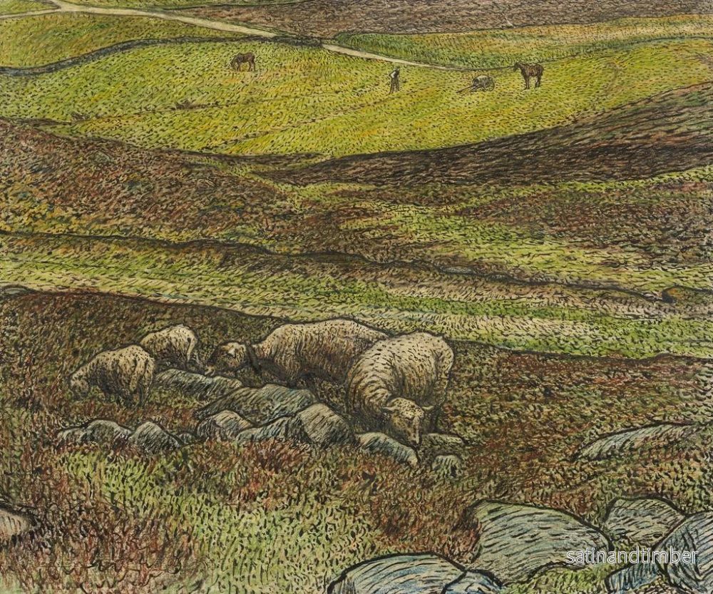 Reproduktion av målningen Moutons dans un vallon - Nils Kreuger - Bild 2