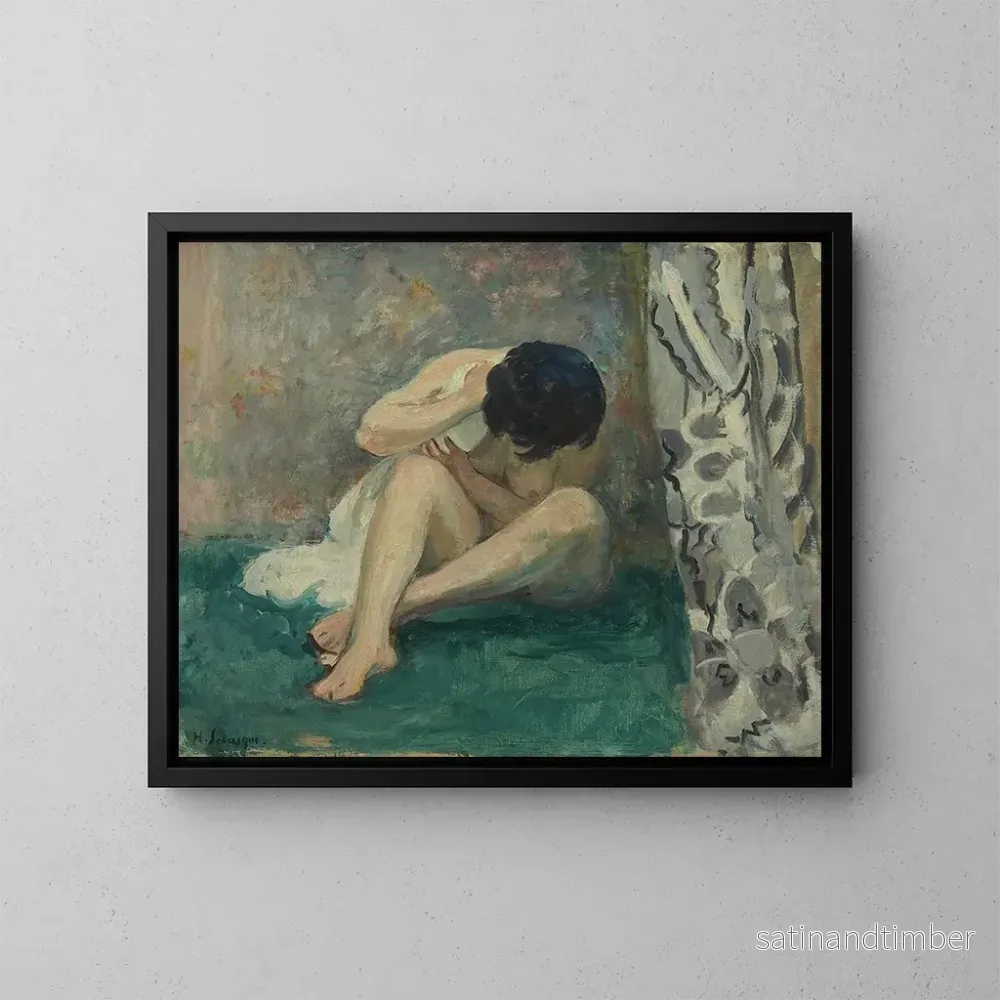 Reproduktion av målningen Nu på grönt matta - Henri Lebasque
