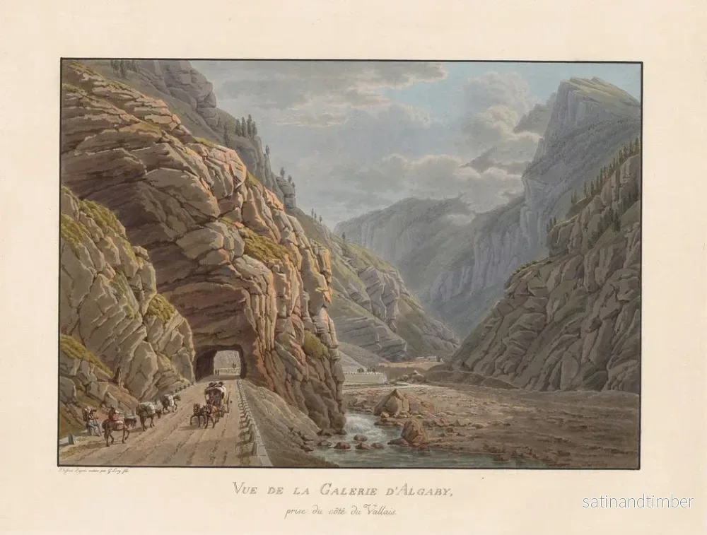 Reproduktion av målningen Vue de la galerie d'Algaby prise du côté du Valais - Gabriel Lory le Jeune - Bild 2
