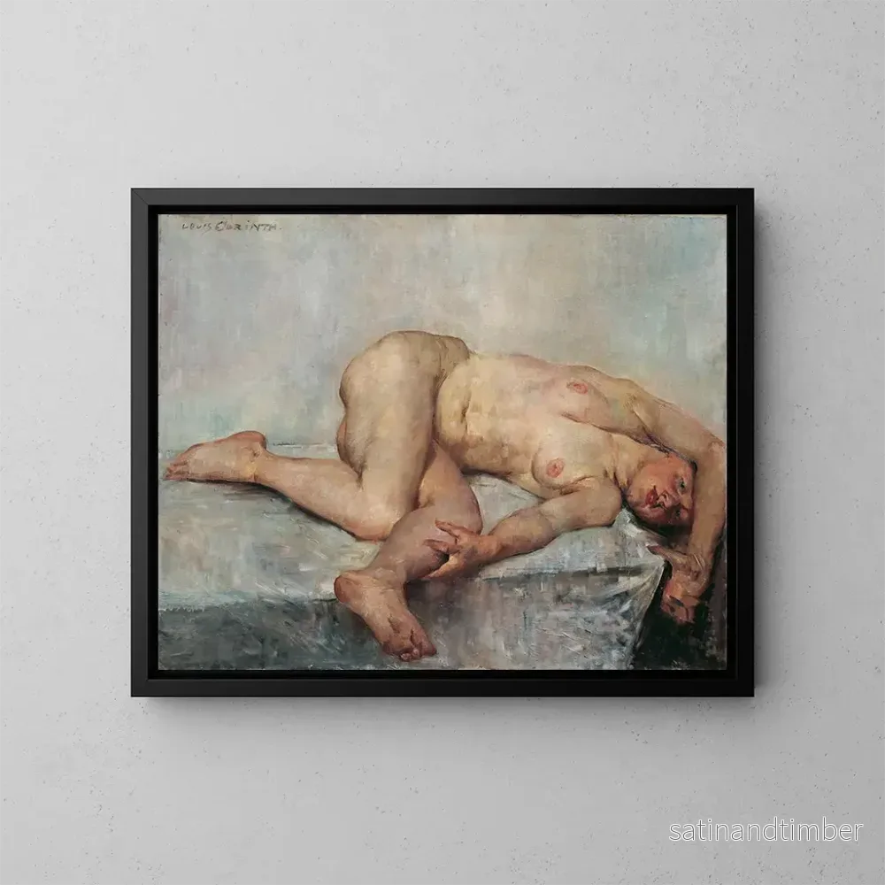 Reproduktion av målningen av kvinnlig akt liggande - Lovis Corinth