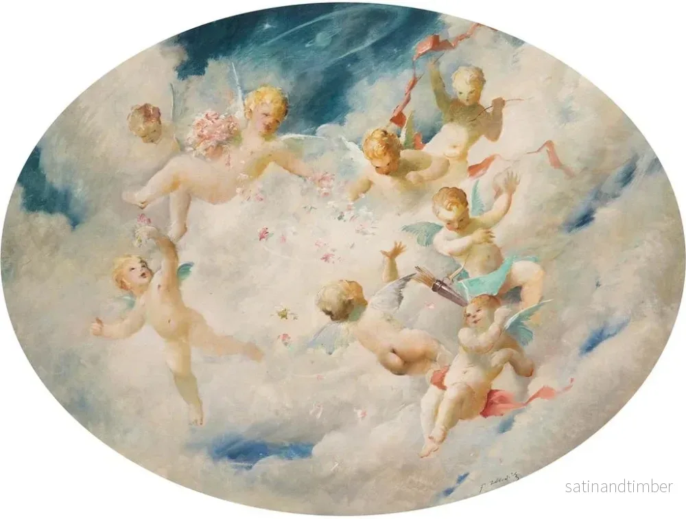 Reproduktion av målningen Les Cupidons - František Hladík - Bild 2