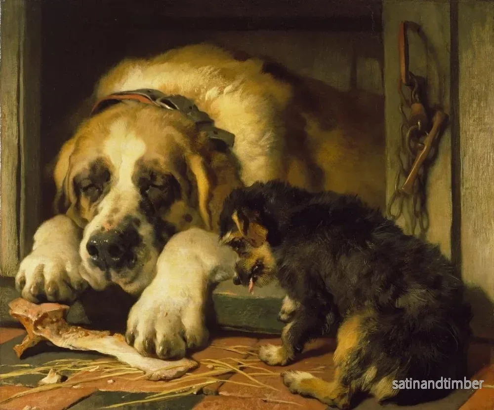 Reproduktion av målningen Miettes douteuses - Sir Edwin Henry Landseer - Bild 2