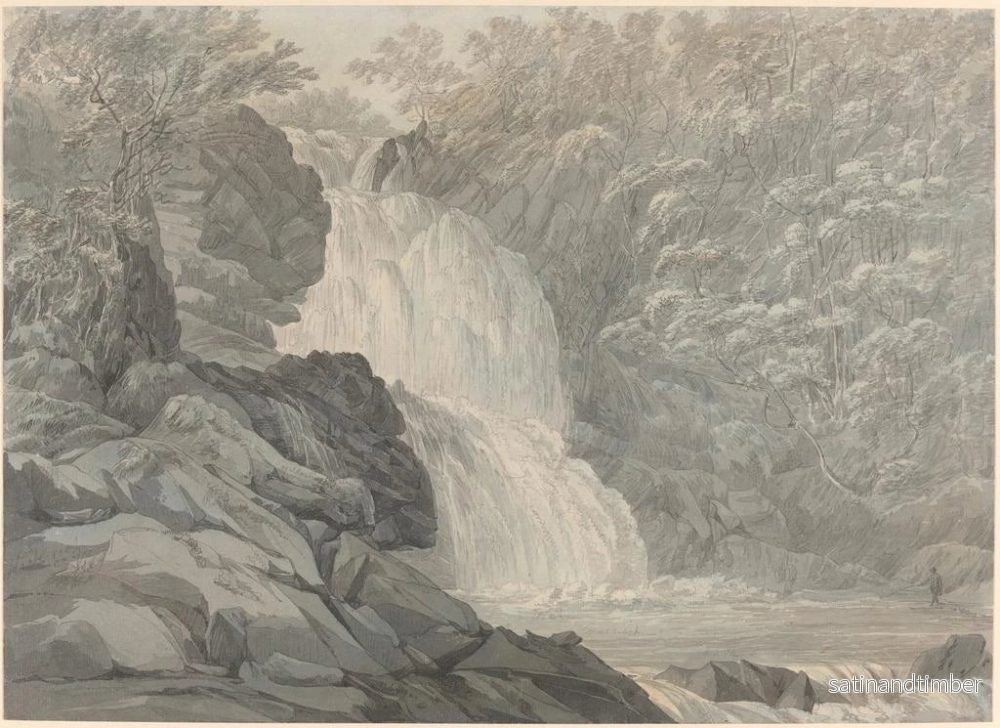 Reproduktion av målningen av vattenfallen i Mawddach nära Dolgelly - John Webber - Bild 2