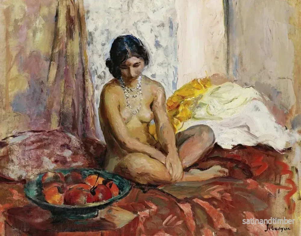 Reproduktion av målningen L'Égyptienne med fruktfat - Henri Lebasque - Bild 2