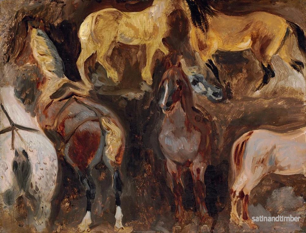 Reproduktion av målningen Studie av hästar - Eugène Delacroix - Bild 2
