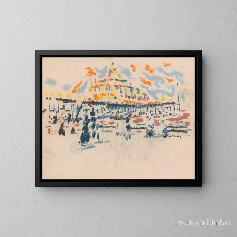 Reproduktion av målningen Scheveningen - Jules Schmalzigaug