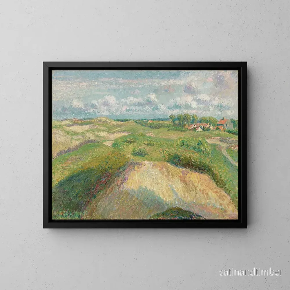 Reproduktion av målningen Les dunes de Knokke, effet de soleil - Camille Pissarro