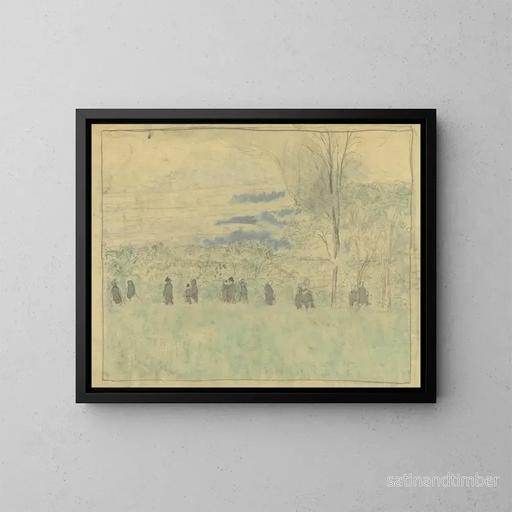Reproduktion av målningen Landskap med promenerande – Édouard Vuillard Reproduktion av målningen Landskap med promenerande – Édouard Vuillard
