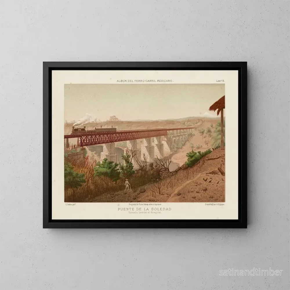 Reproduktion av målningen av Pont de la Solitude sedd från sjukhuset, planche 3 - Casimiro Castro
