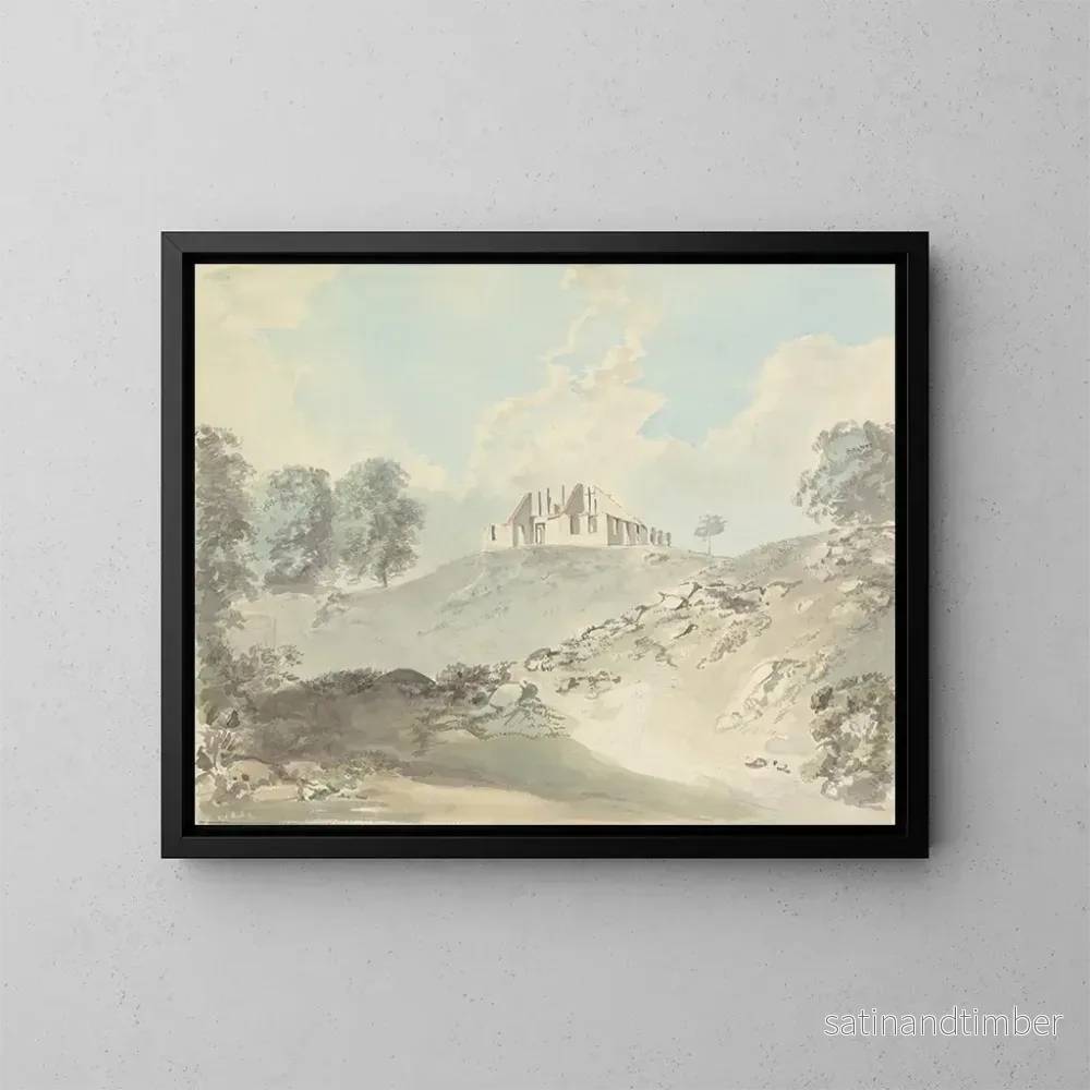 Reproduktion av målningen Colgong nära Bhagalpur - Samuel Davis
