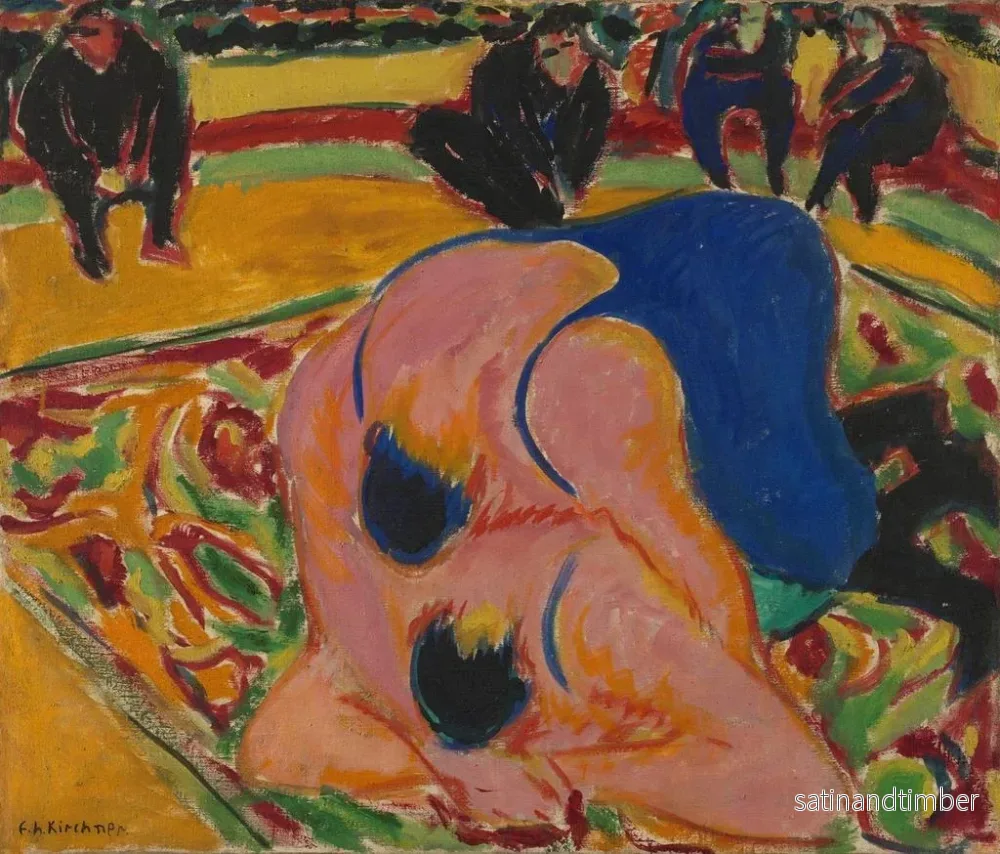 Reproduktion av målningen Lutteurs dans un cirque - Ernst Ludwig Kirchner - Bild 2