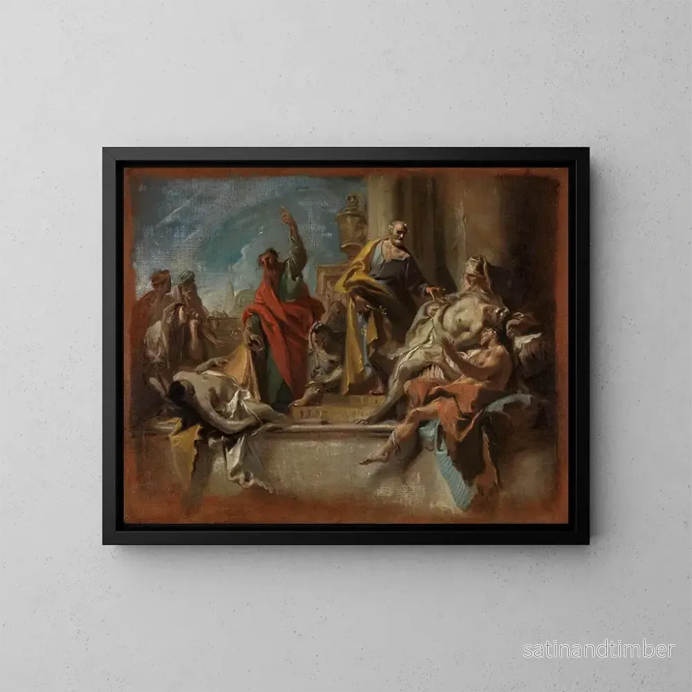 Reproduktion av målningen Les apôtres Pierre et Paul guérissant les malades - Carlo Carlone