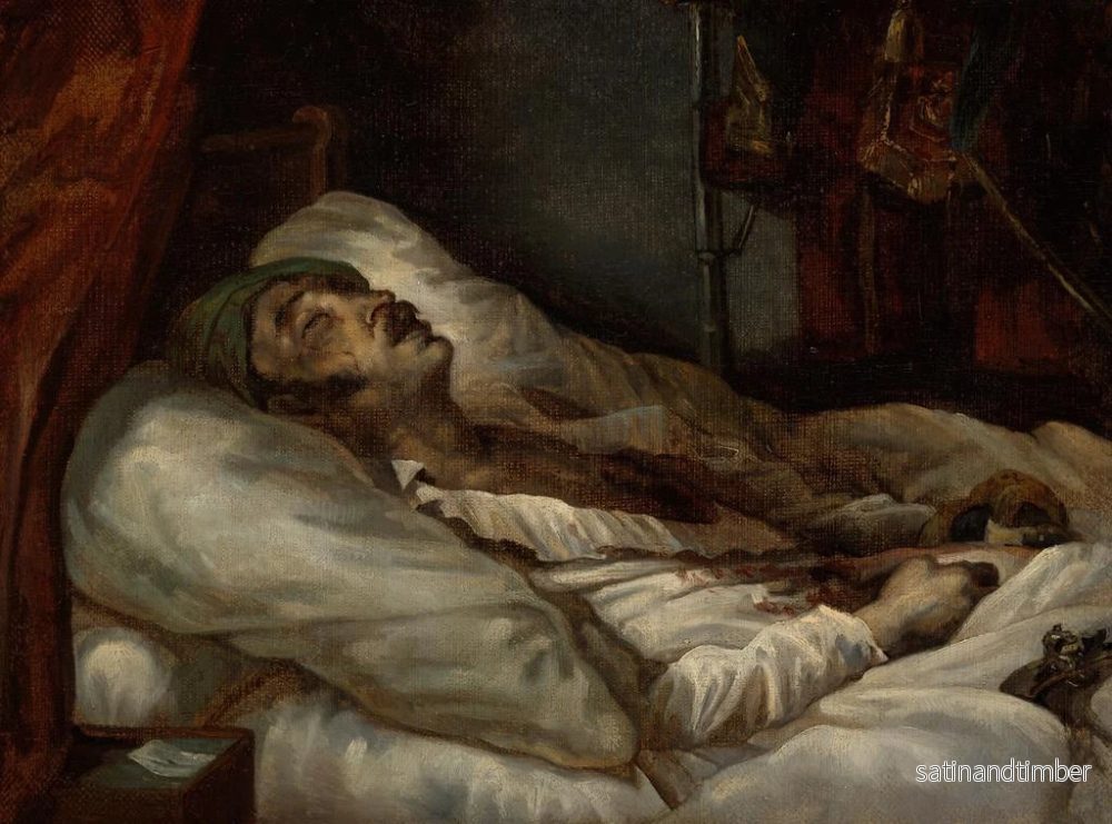 Reproduktion av målningen Le général Letellier sur son lit de mort - Théodore Géricault - Bild 2