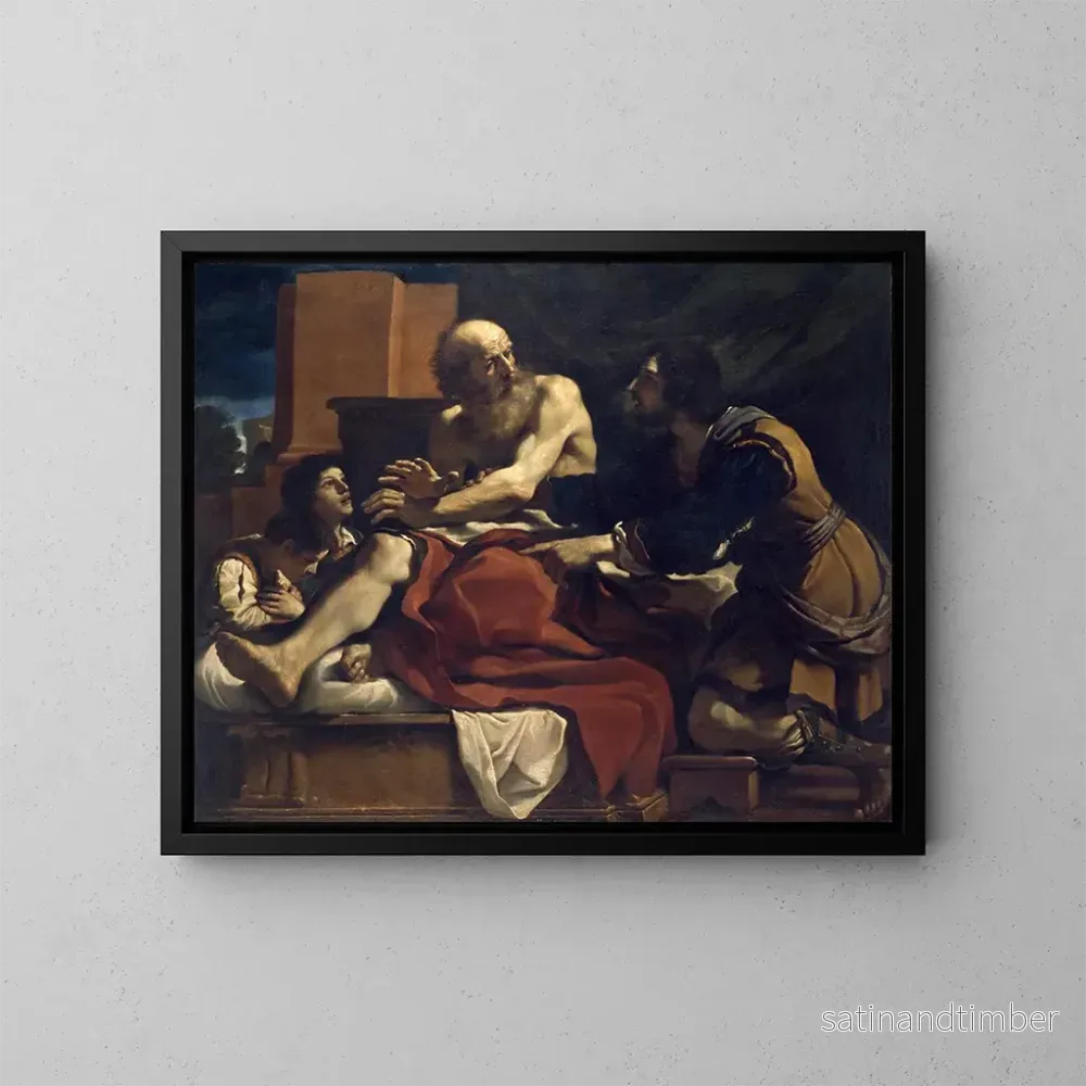 Reproduktion av målningen Jacob välsignar Josafs söner - Guercino