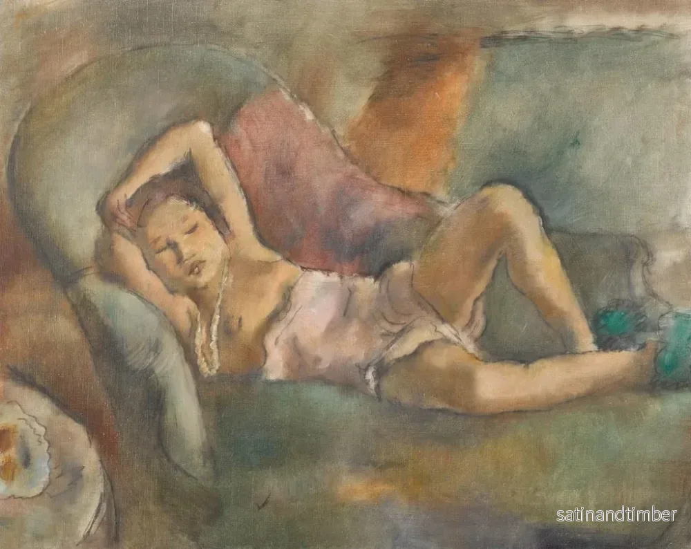 Reproduktion av målningen La fille endormie - Jules Pascin - Bild 2