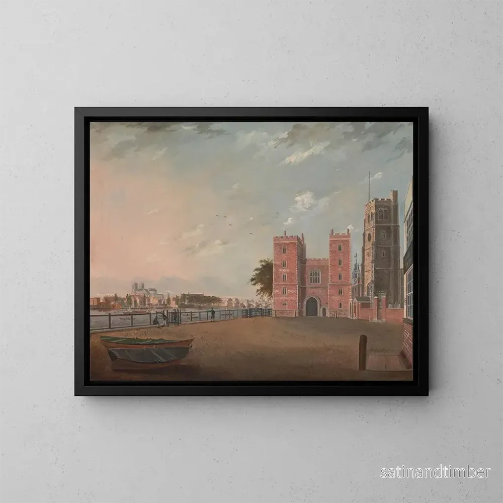 Reproduktion av målningen Palais de Lambeth sett västerifrån - Daniel Turner