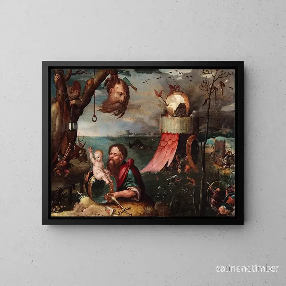 Reproduktion av målningen Saint Christophe et l'Enfant Jésus - Jan Mandijn